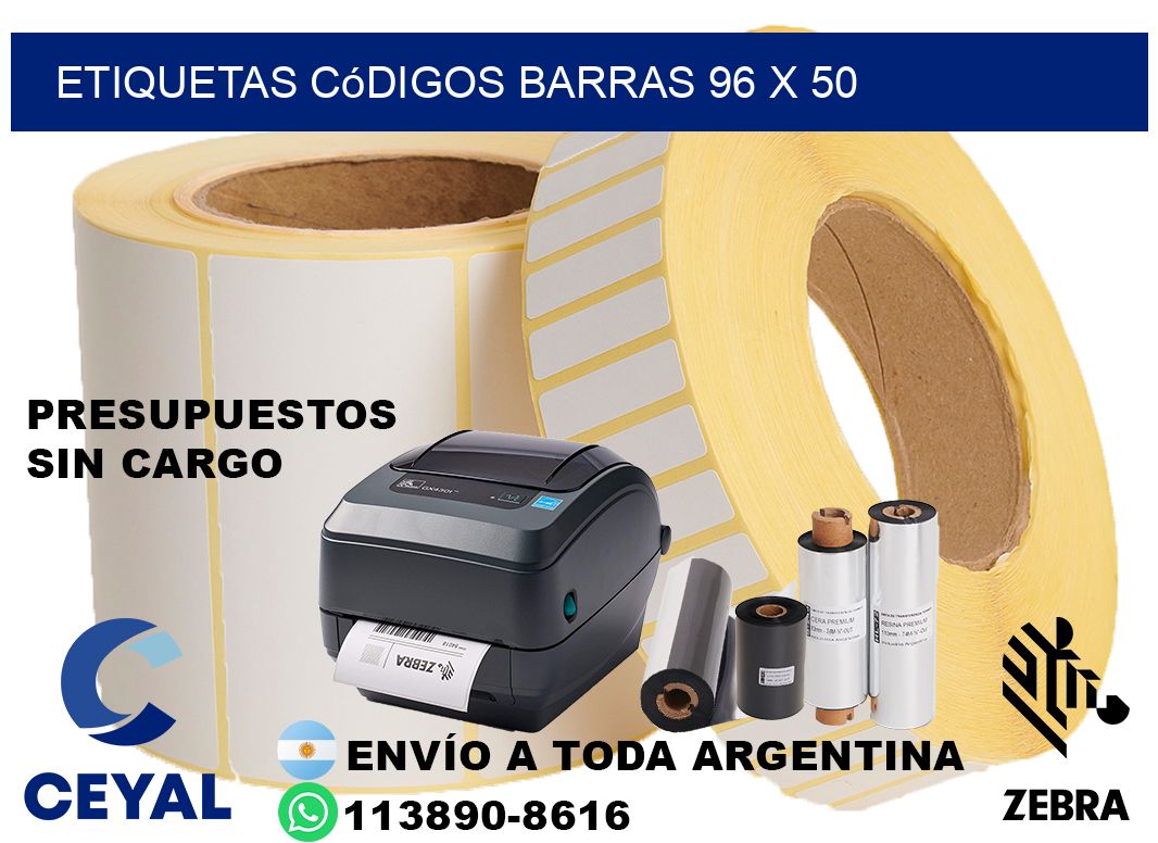etiquetas códigos barras 96 x 50