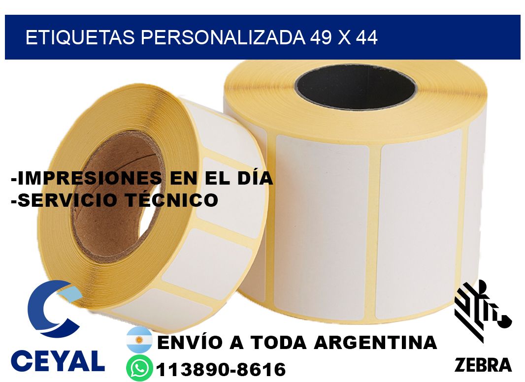 etiquetas personalizada 49 x 44