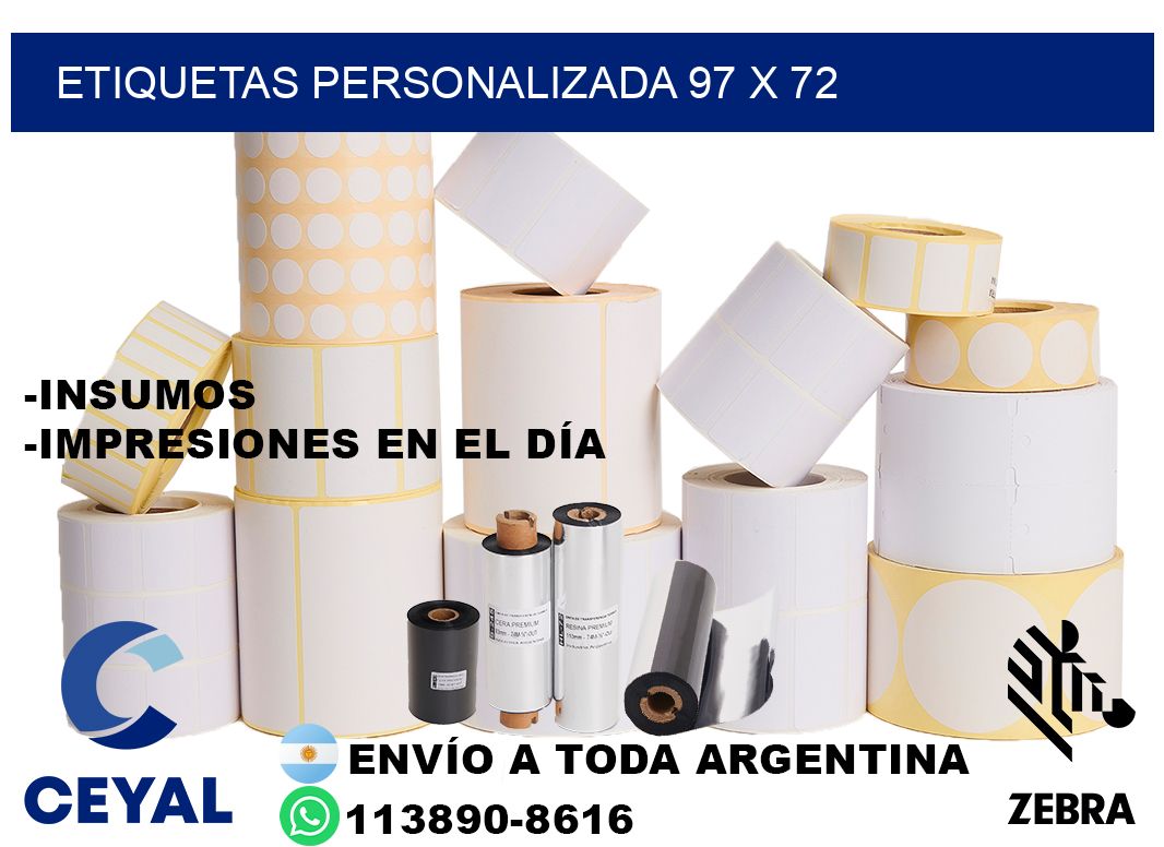 etiquetas personalizada 97 x 72