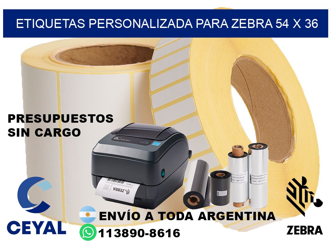 etiquetas personalizada para zebra 54 x 36