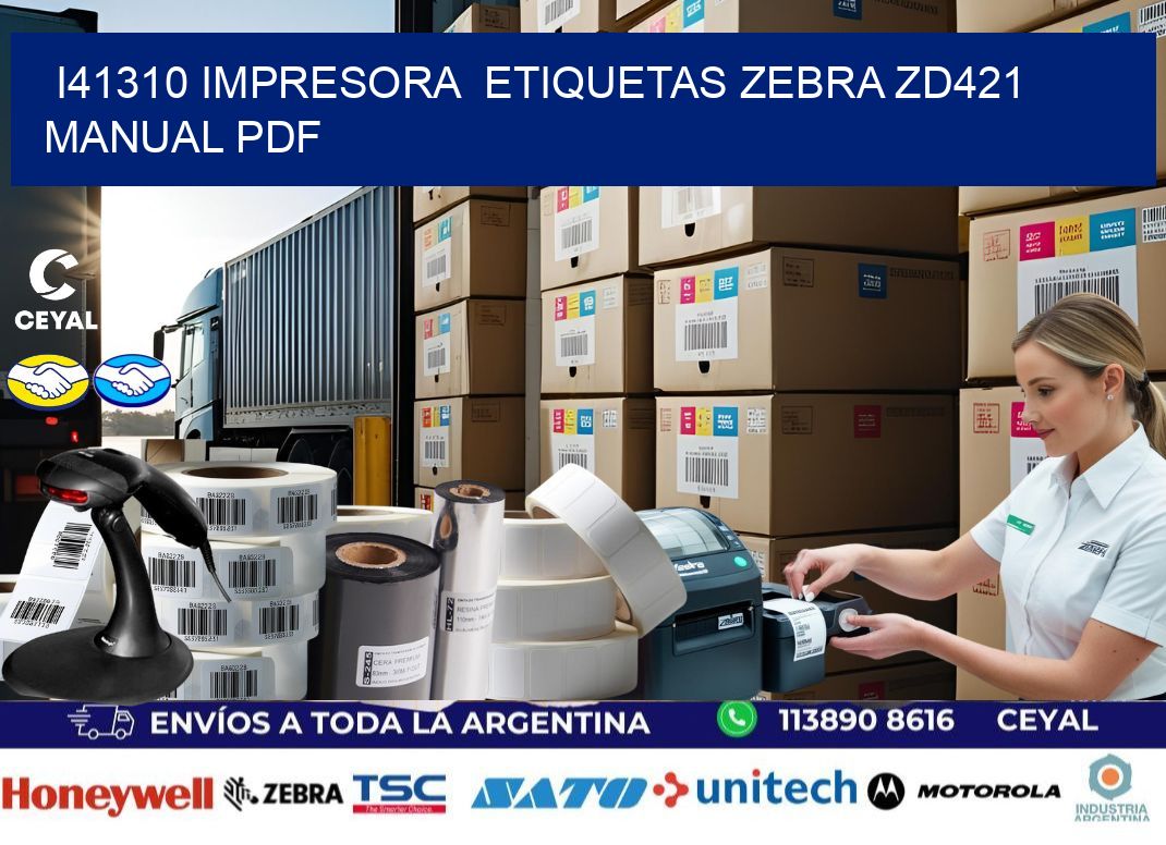 i41310 impresora  etiquetas Zebra ZD421 manual PDF