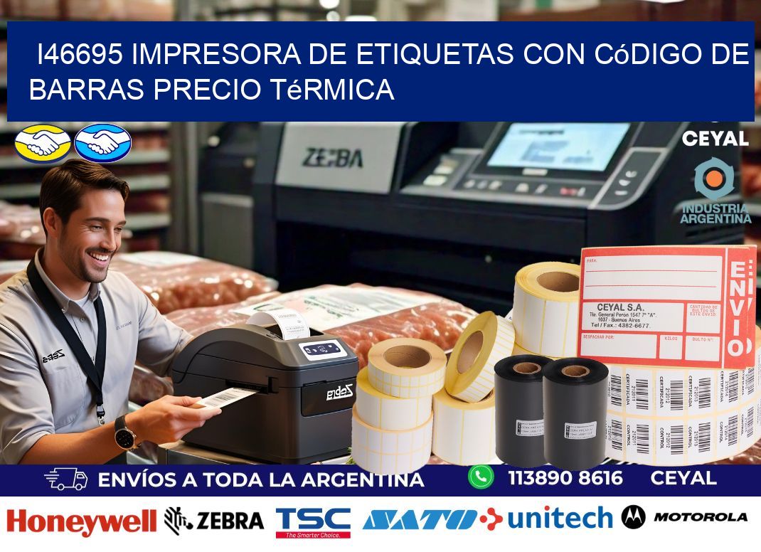 i46695 impresora de etiquetas con código de barras precio térmica
