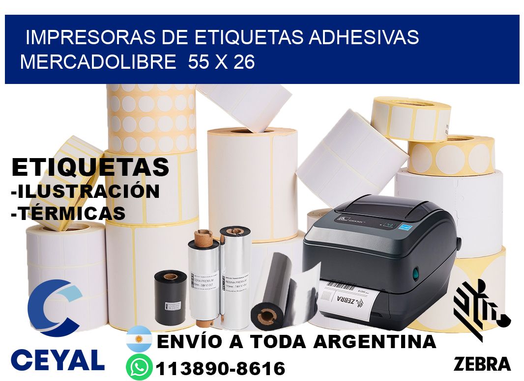 impresoras de etiquetas adhesivas mercadolibre  55 x 26