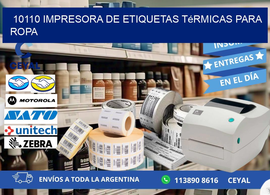 10110 impresora de etiquetas térmicas para ropa