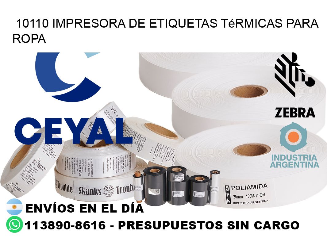 10110 impresora de etiquetas térmicas para ropa