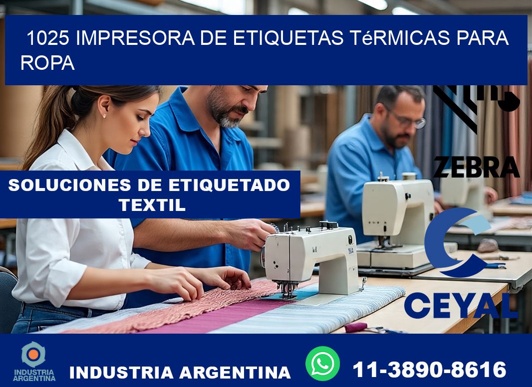 1025 impresora de etiquetas térmicas para ropa