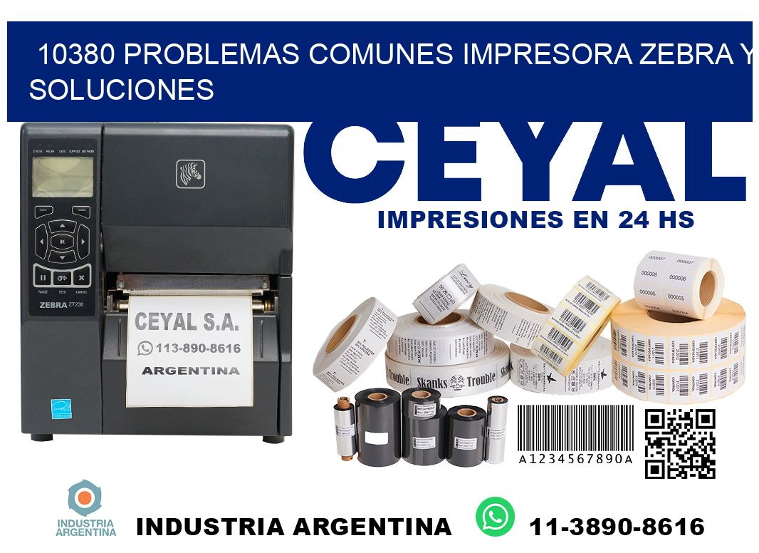 10380 problemas comunes impresora Zebra y soluciones