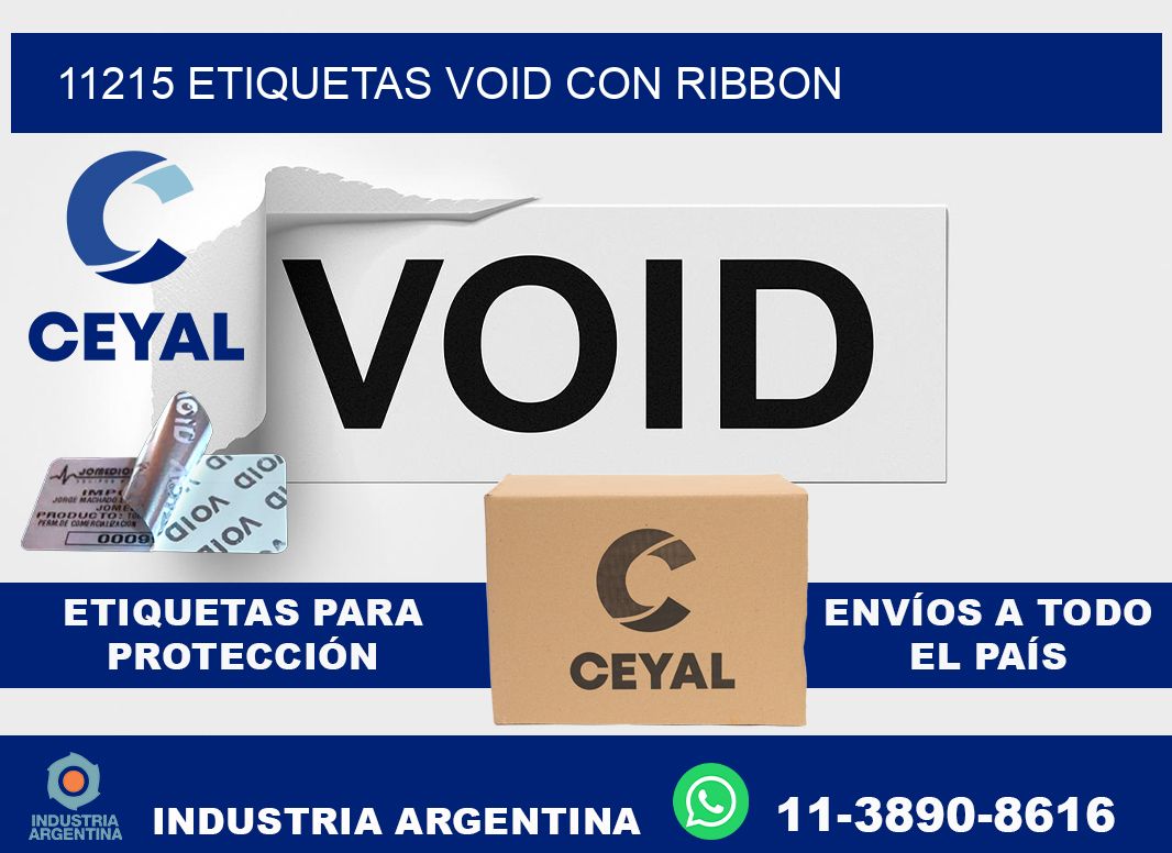 11215 etiquetas void con ribbon