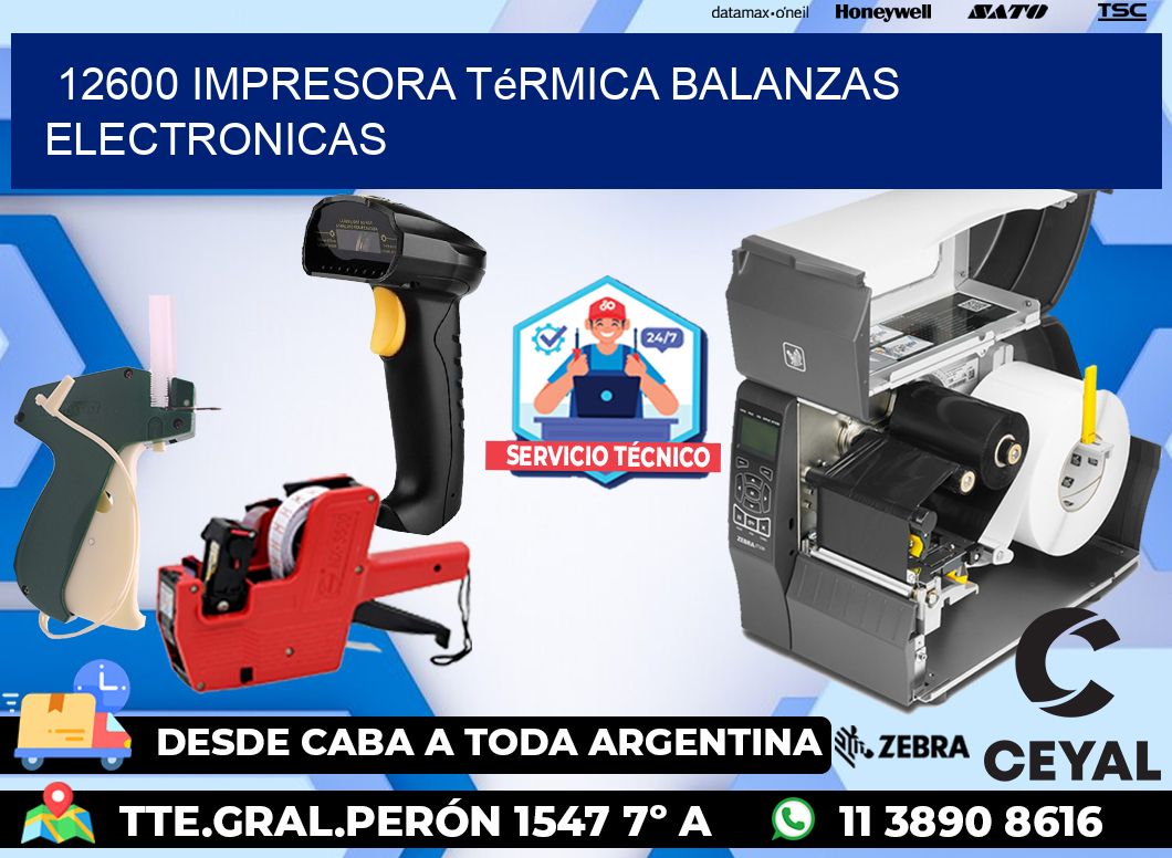 12600 impresora térmica balanzas electronicas