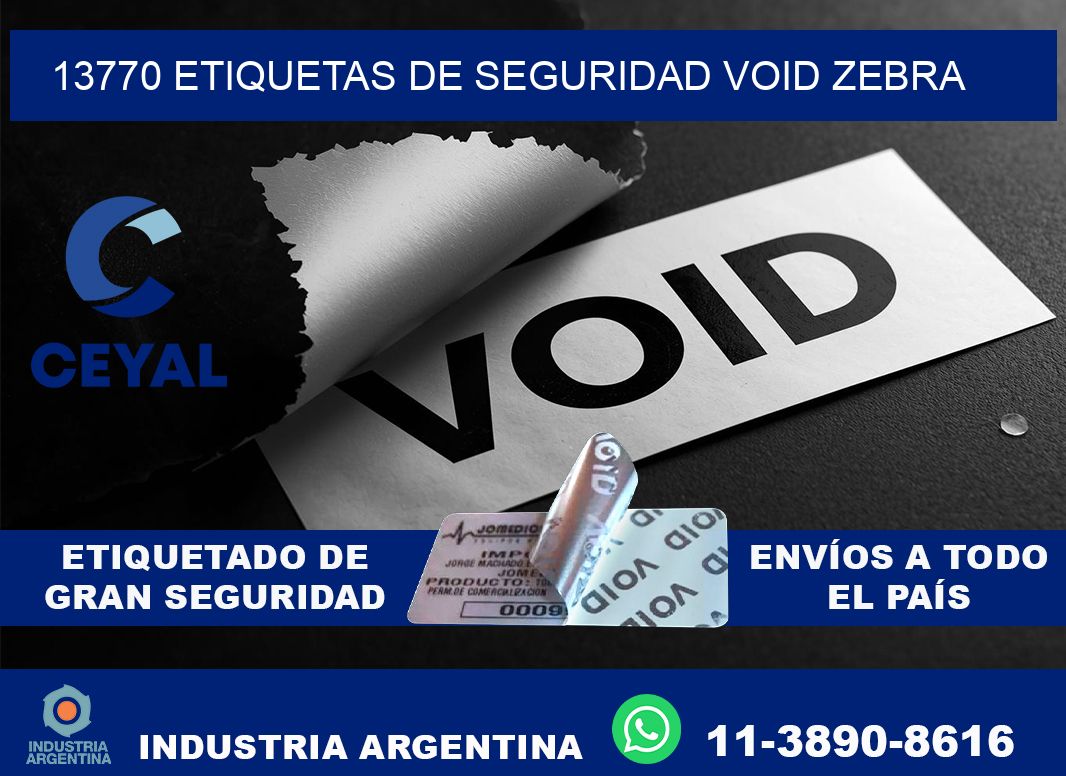 13770 etiquetas de seguridad void zebra