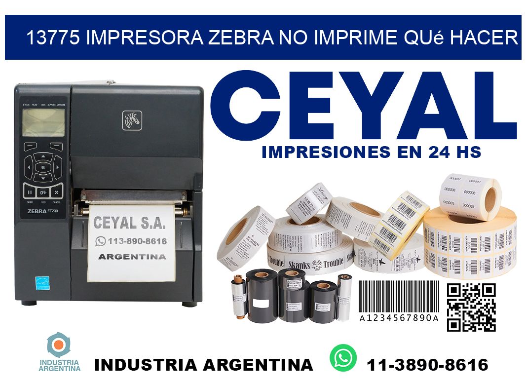 13775 impresora zebra no imprime qué hacer