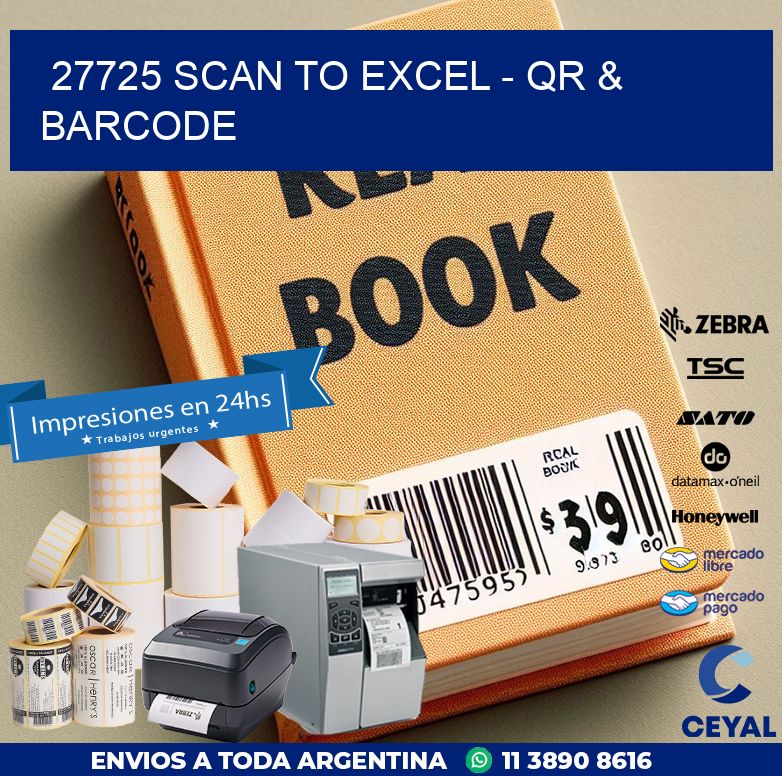 27725 Scan to Excel - QR & Barcode
