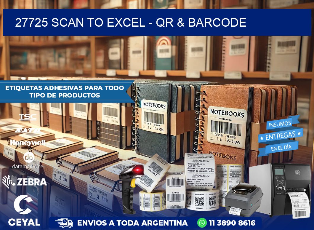 27725 Scan to Excel – QR & Barcode