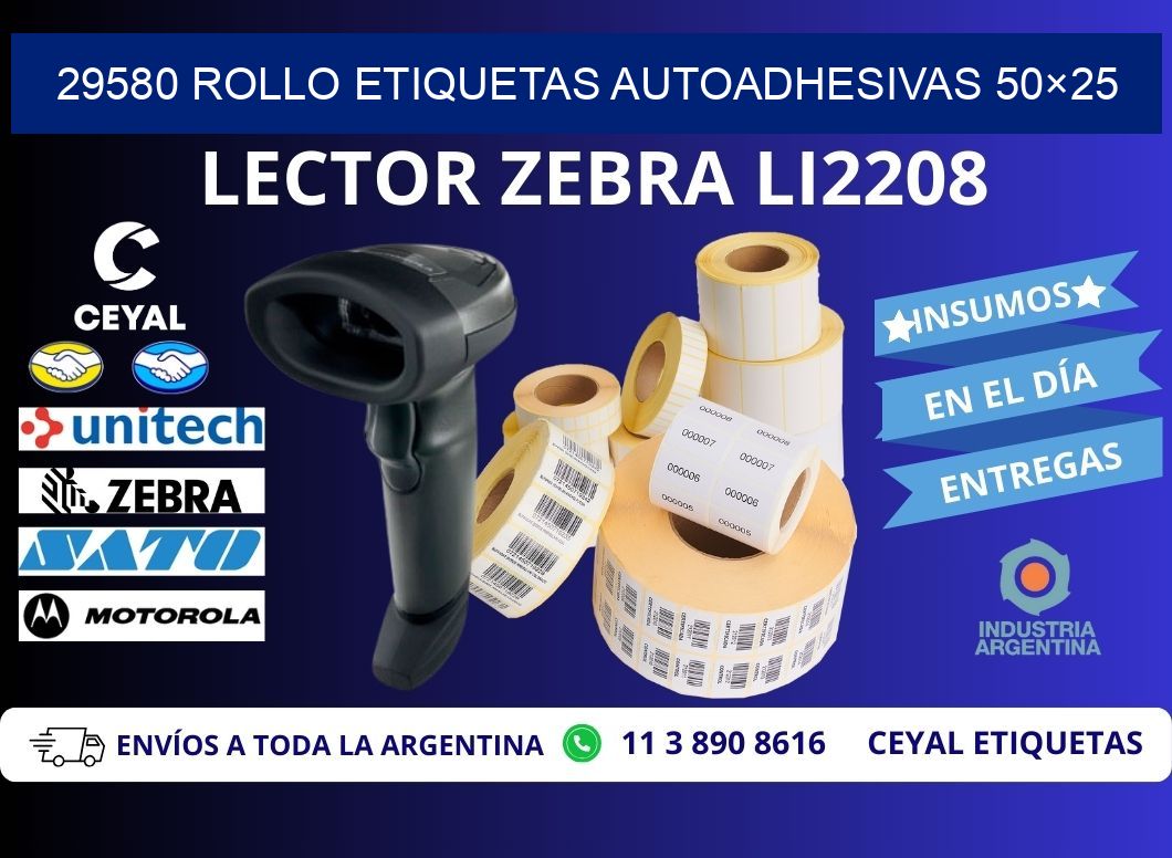 29580 Rollo Etiquetas autoadhesivas 50×25