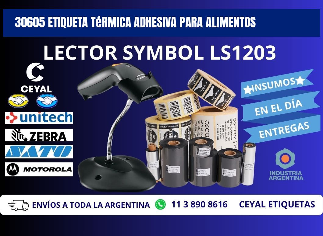 30605 Etiqueta térmica adhesiva para Alimentos