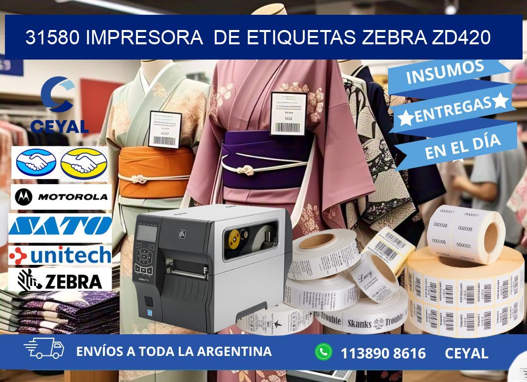31580 impresora  de etiquetas Zebra ZD420