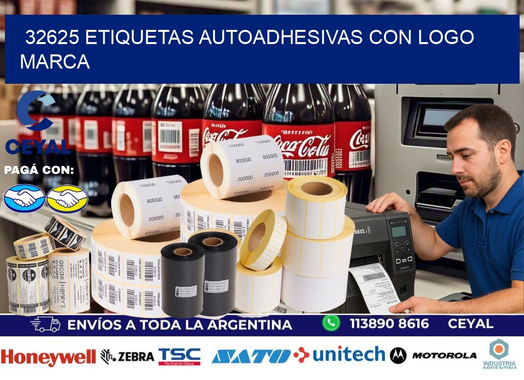 32625 etiquetas autoadhesivas con logo marca