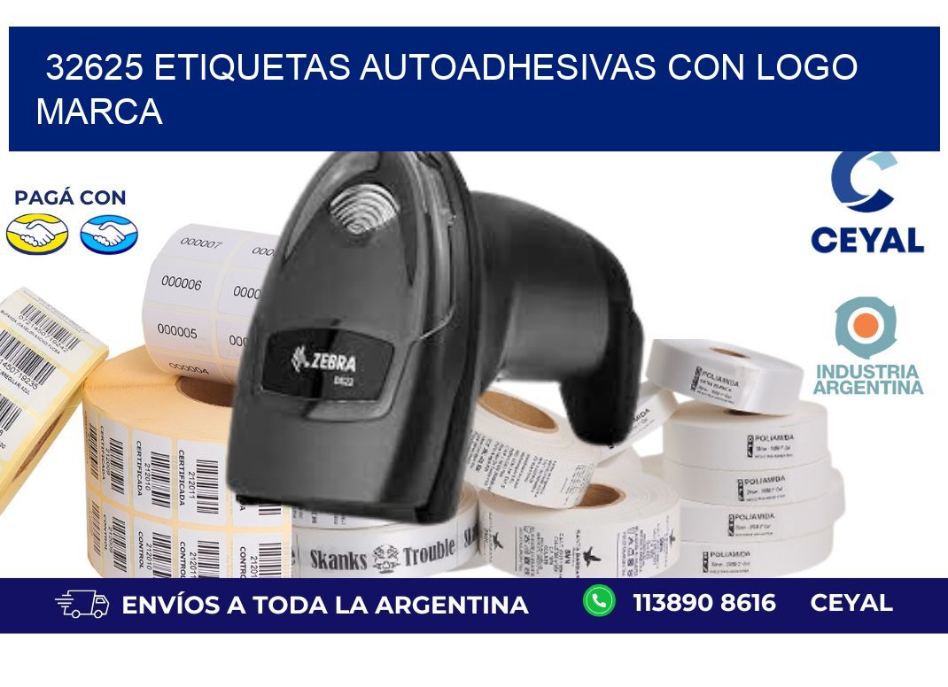 32625 etiquetas autoadhesivas con logo marca