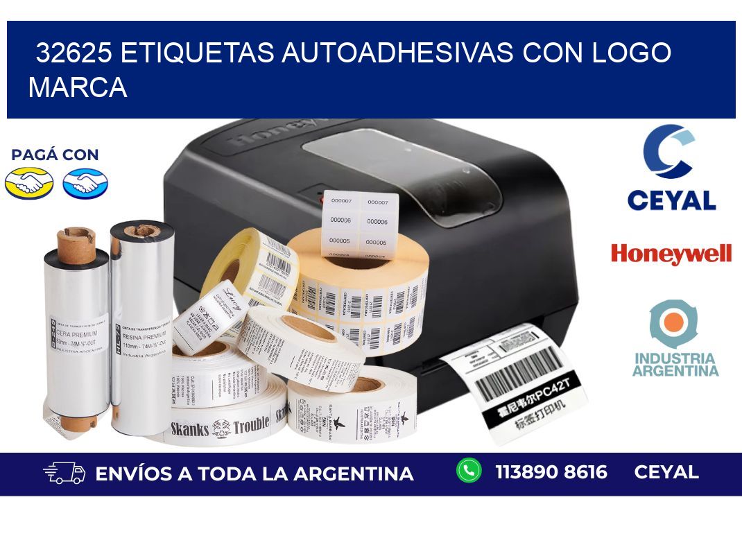 32625 etiquetas autoadhesivas con logo marca
