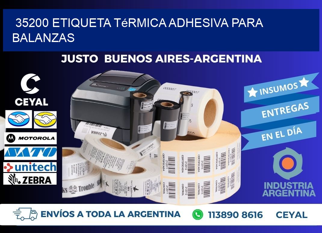 35200 Etiqueta térmica adhesiva para balanzas