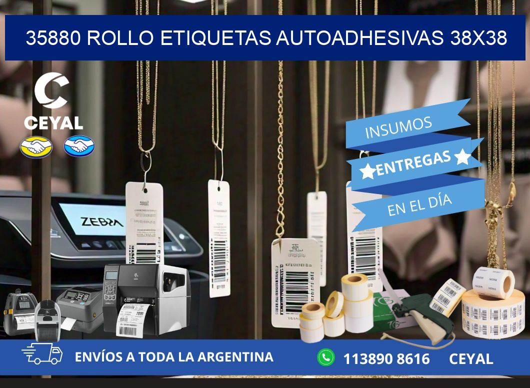 35880 Rollo Etiquetas autoadhesivas 38x38