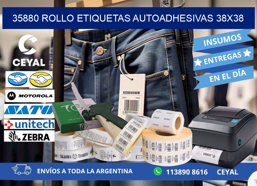 35880 Rollo Etiquetas autoadhesivas 38x38