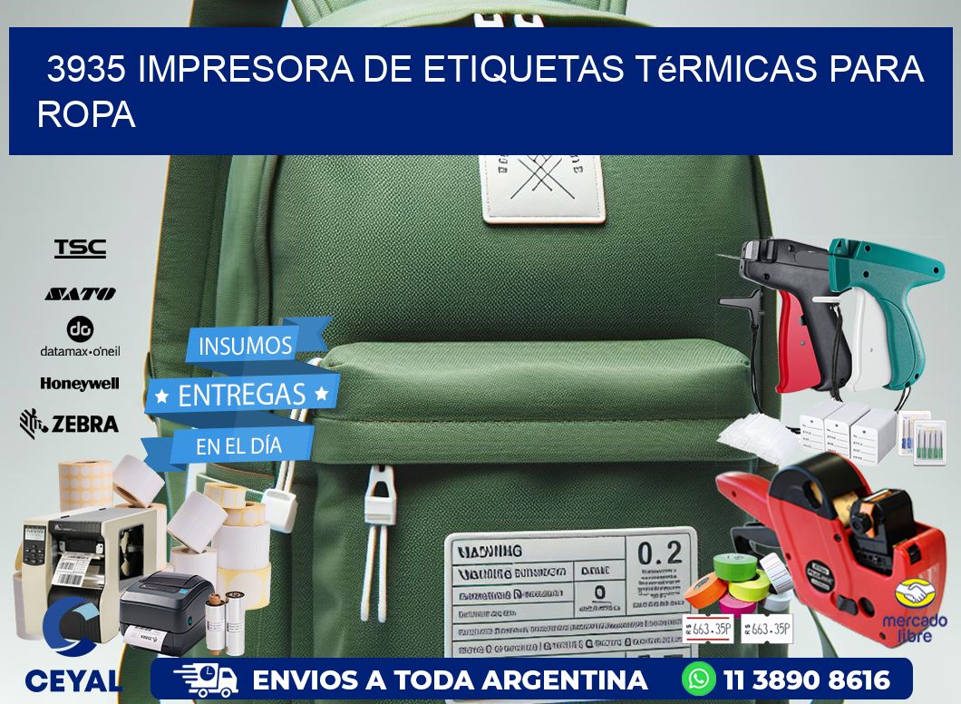 3935 impresora de etiquetas térmicas para ropa