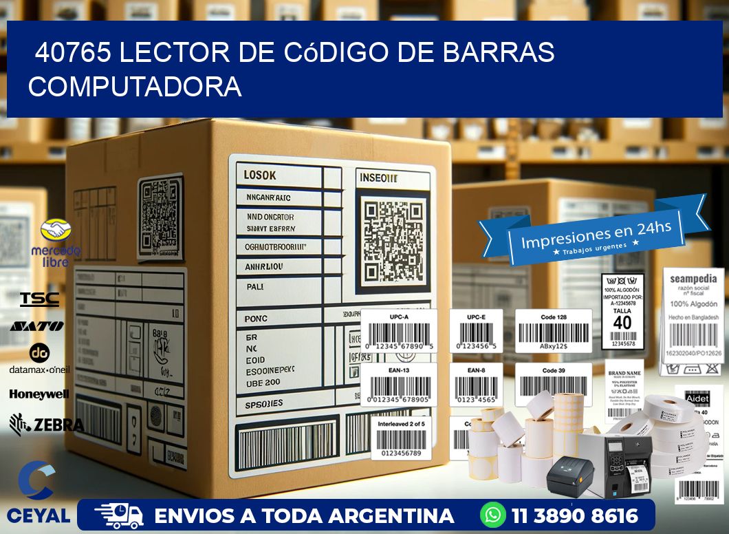 40765 Lector de código de barras computadora