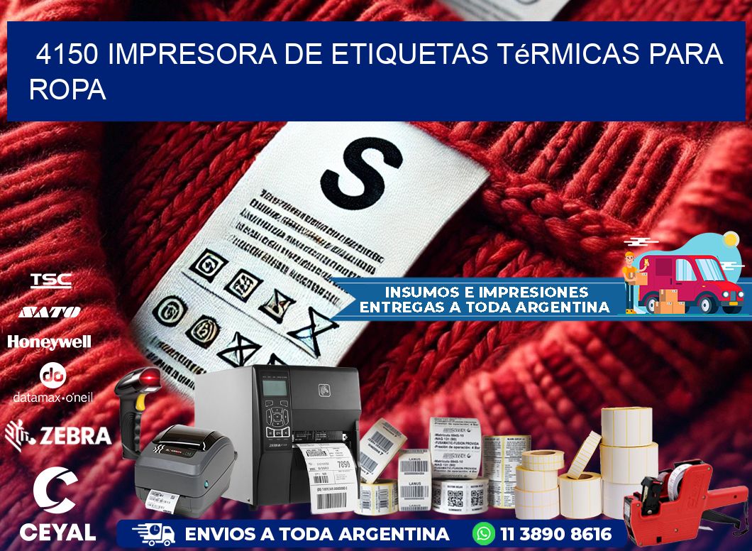 4150 impresora de etiquetas térmicas para ropa