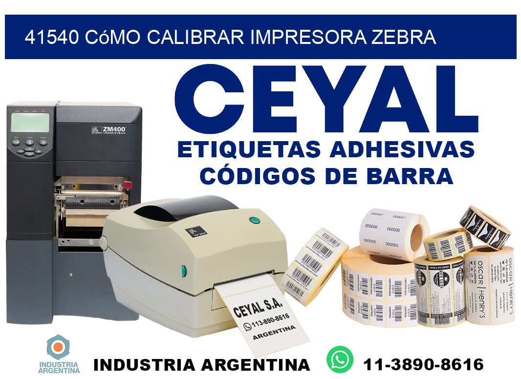 41540 cómo calibrar impresora zebra