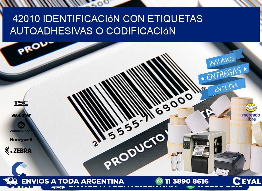42010 identificación con etiquetas autoadhesivas o codificación