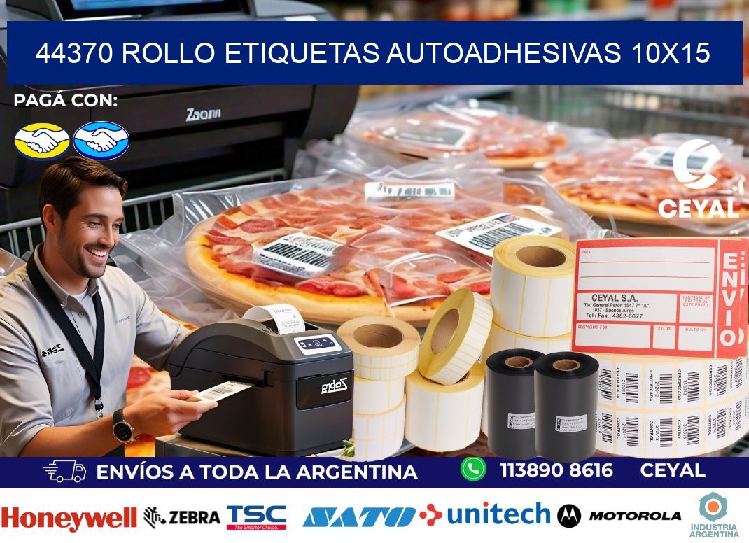 44370 Rollo Etiquetas autoadhesivas 10x15