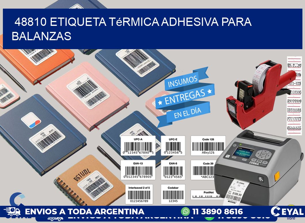 48810 Etiqueta térmica adhesiva para balanzas