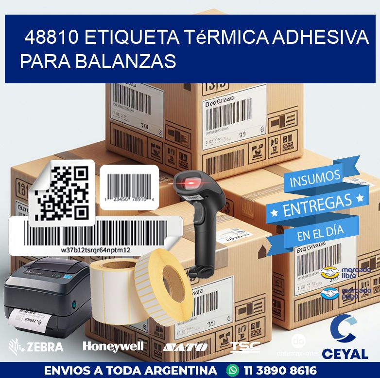48810 Etiqueta térmica adhesiva para balanzas