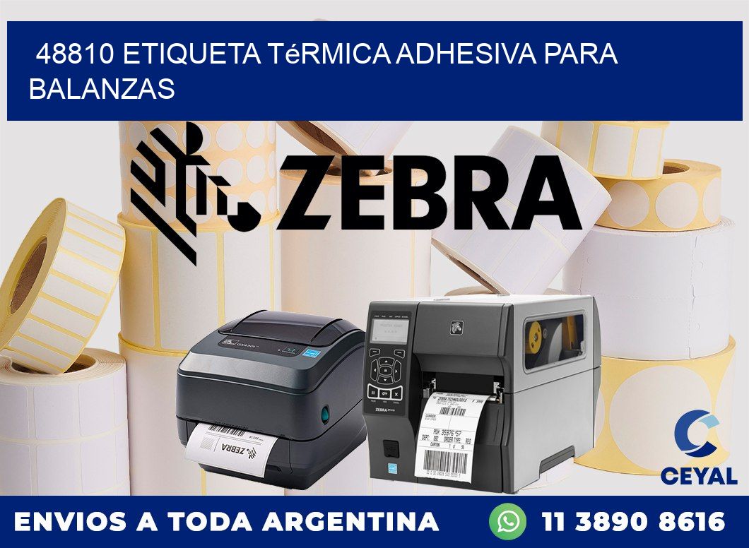 48810 Etiqueta térmica adhesiva para balanzas