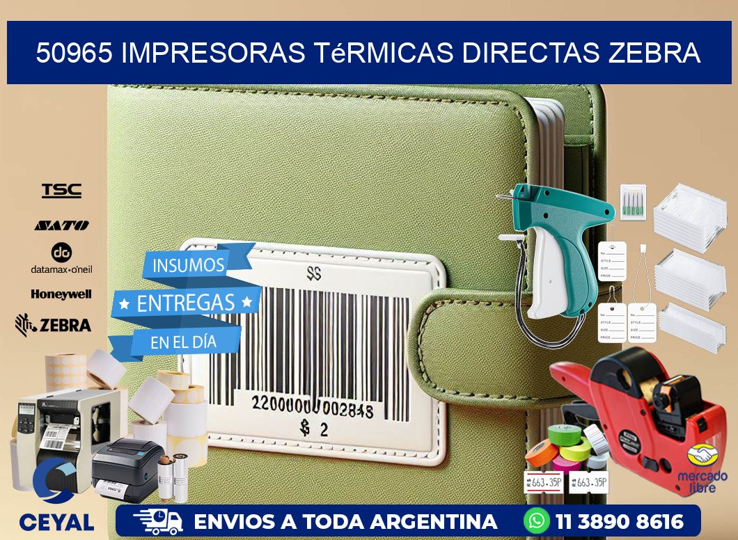 50965 impresoras térmicas directas zebra