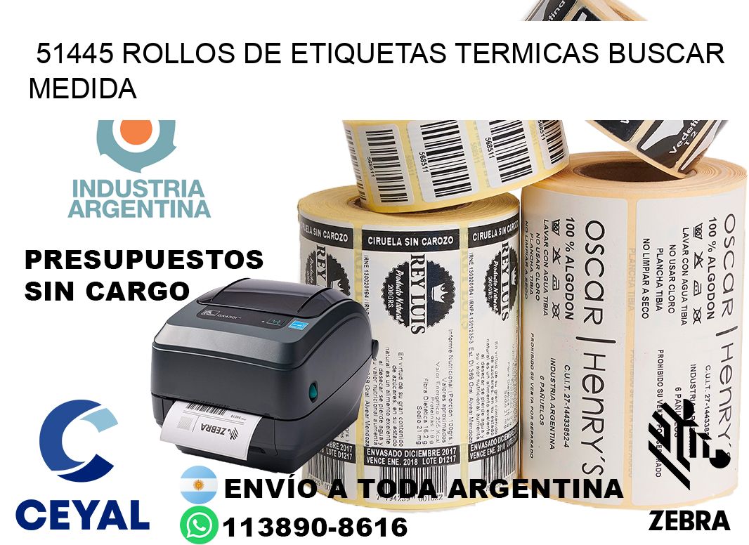 51445 rollos de etiquetas termicas buscar medida
