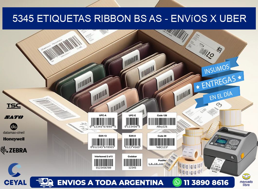5345 etiquetas ribbon bs as - envíos x uber