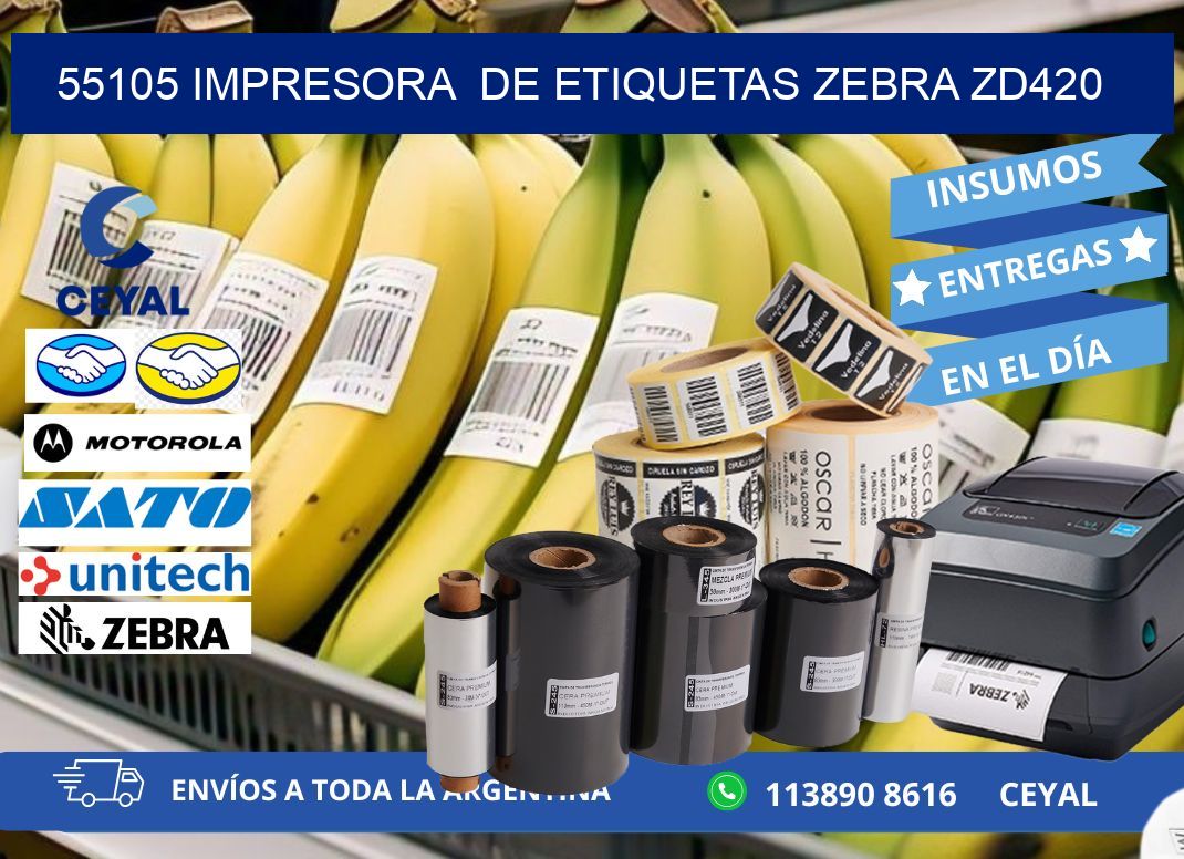 55105 impresora de etiquetas Zebra ZD420