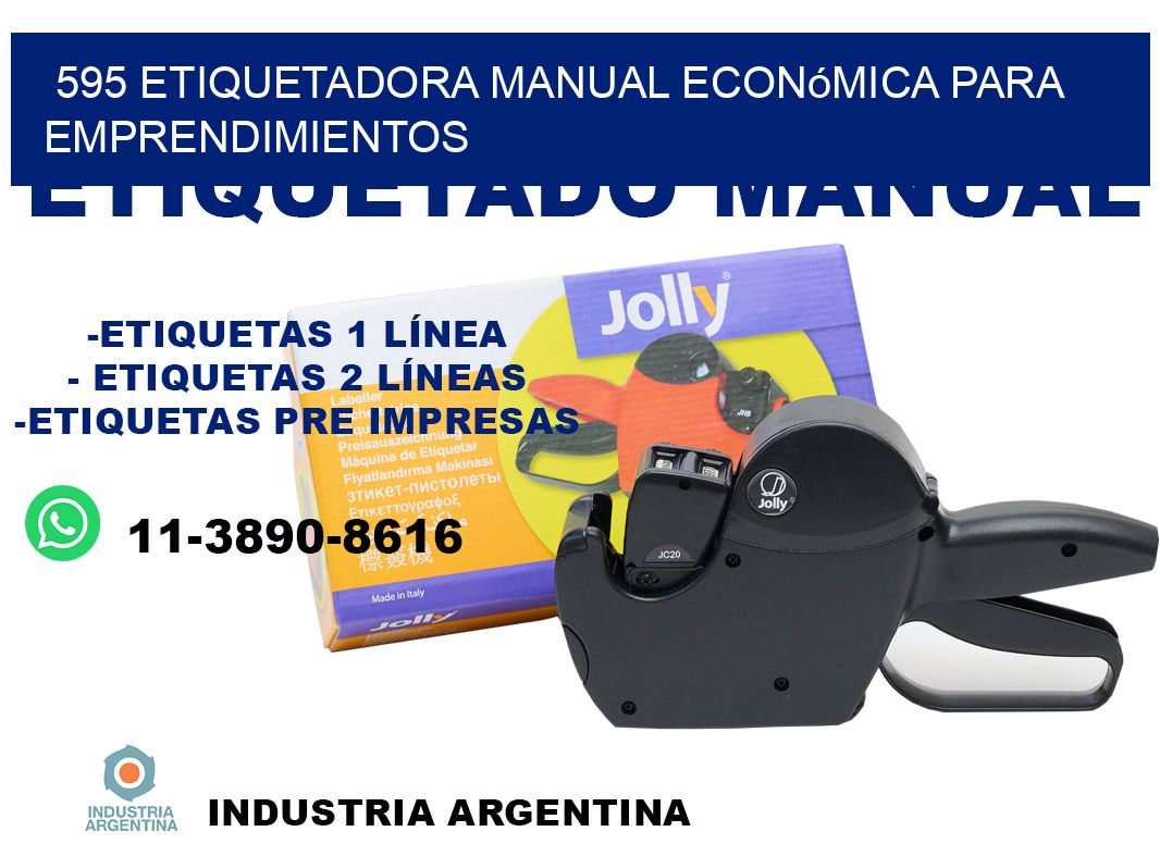 595 etiquetadora manual económica para emprendimientos