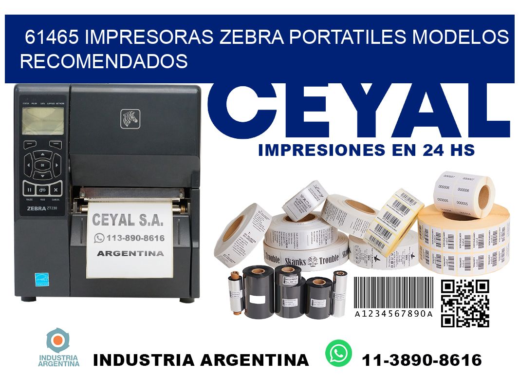 61465 impresoras zebra portatiles modelos recomendados