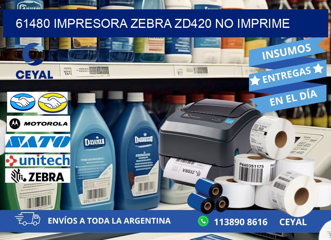 61480 Impresora Zebra ZD420 no imprime