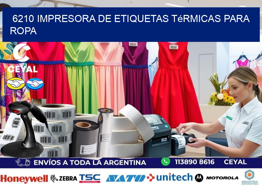 6210 impresora de etiquetas térmicas para ropa