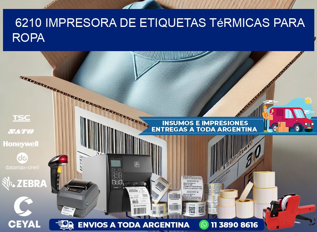 6210 impresora de etiquetas térmicas para ropa
