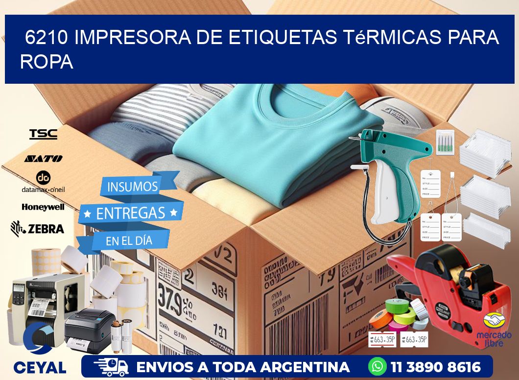 6210 impresora de etiquetas térmicas para ropa