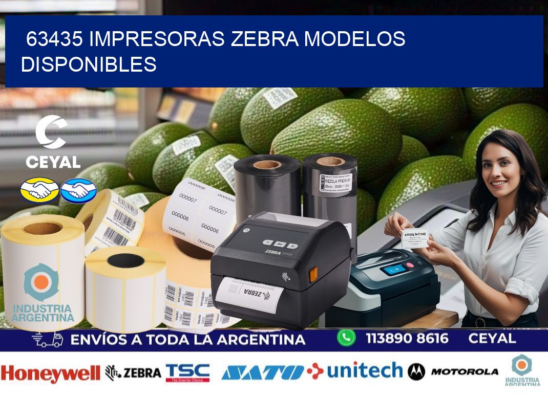 63435 impresoras zebra modelos disponibles