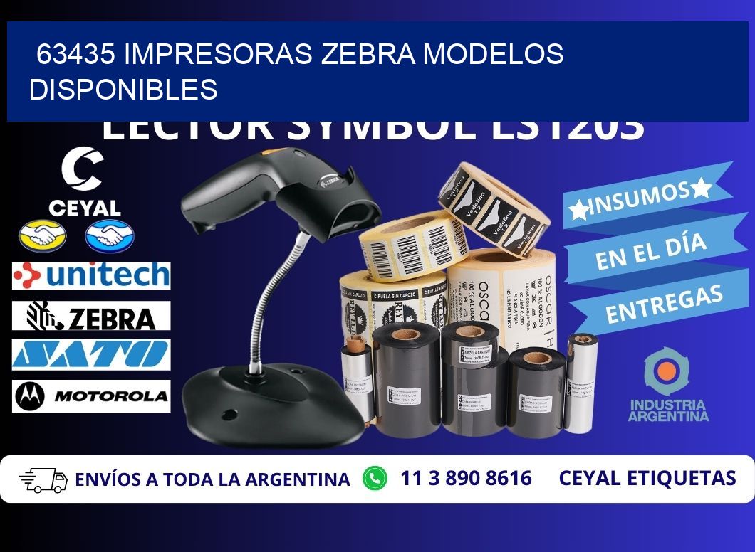 63435 impresoras zebra modelos disponibles