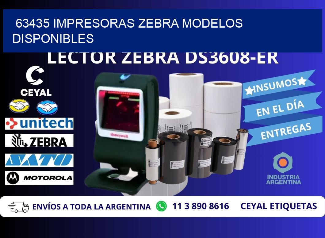 63435 impresoras zebra modelos disponibles