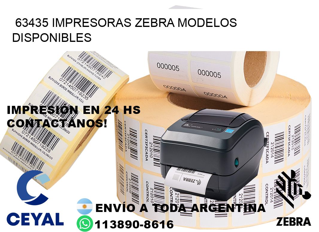 63435 impresoras zebra modelos disponibles