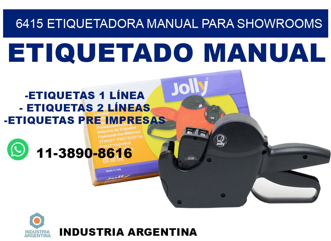 6415 etiquetadora manual para showrooms